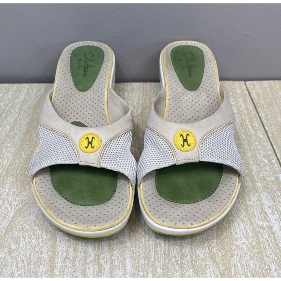 Cole Haan Air Soles Womens Size 8 Air Hampden Slide D19354 Leather Comfort Wedge - Picture 2 of 13